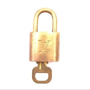 Louis Vuitton Gold Lock and Key Set